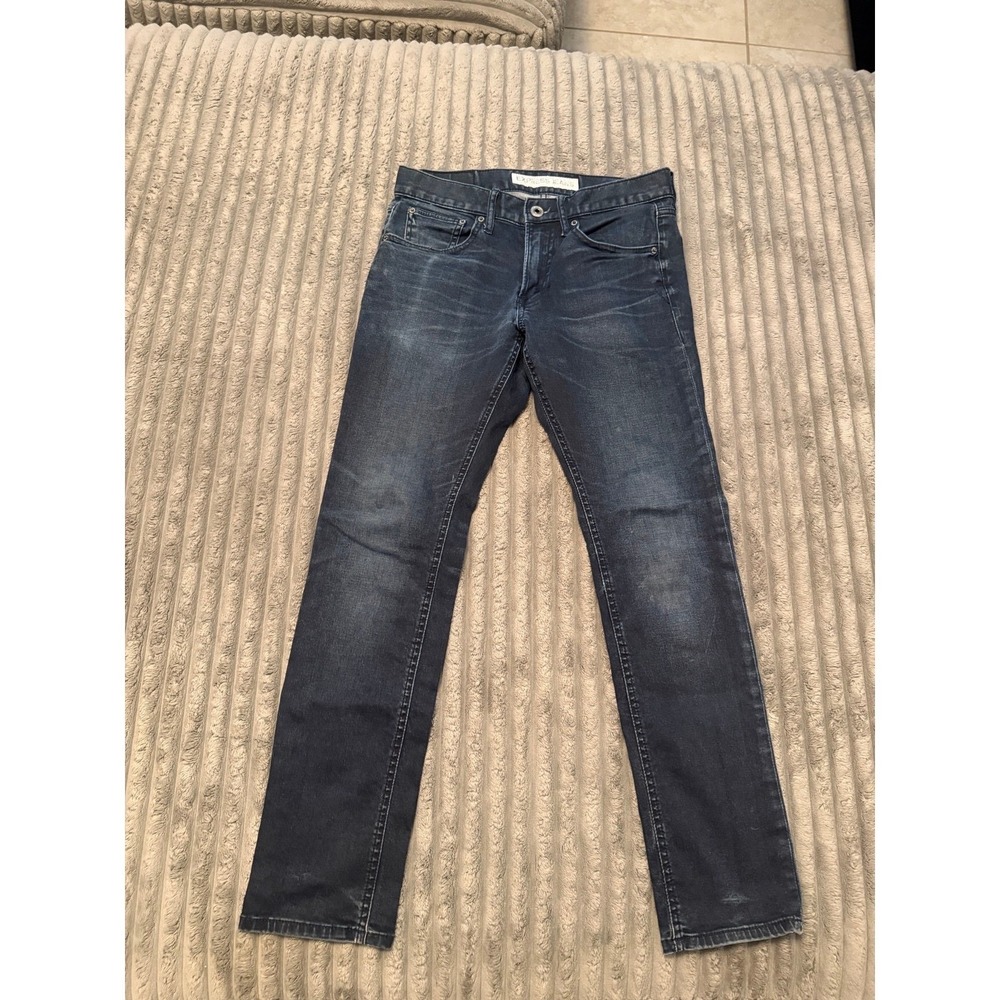Express Jeans Alec Skinny Fit Flex Dark Wash Denim Mens 30x30 Stretch Blue